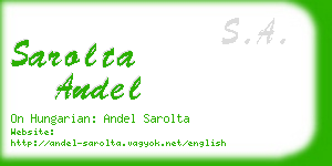 sarolta andel business card